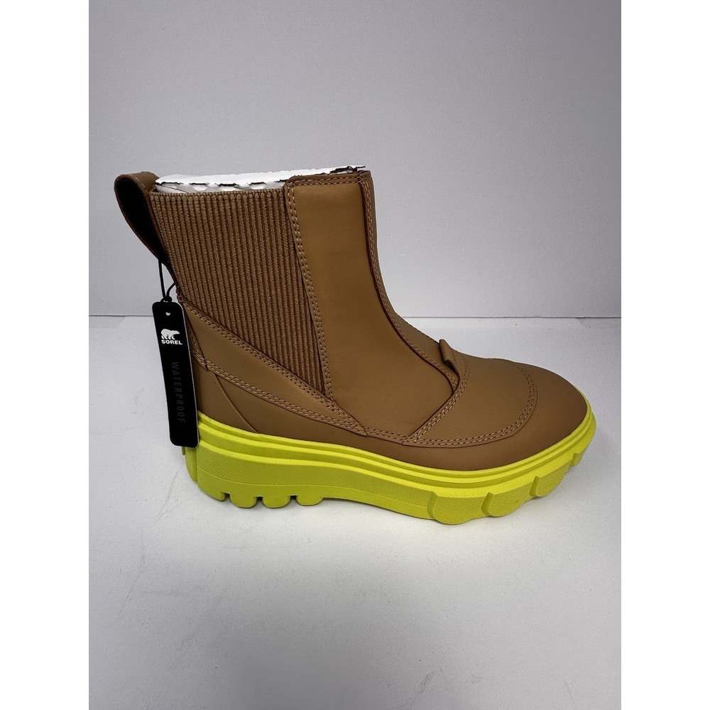 Sorel CARIBOU X Boot Womens Size 8 Tan Yellow Chelsea Waterproof NIB - Picture 3 of 10